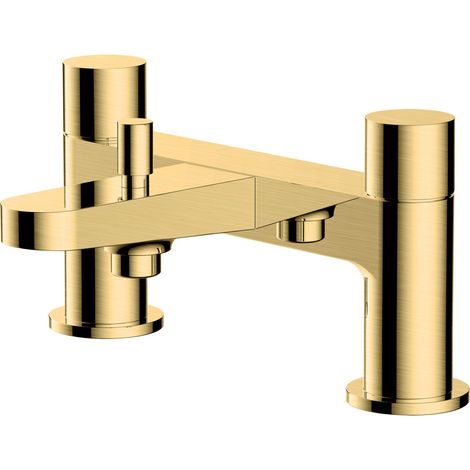 RAK Petit Round Brushed Gold Deck Mounted Bath Shower Mixer Tap - RAKPER3005G (1/2)