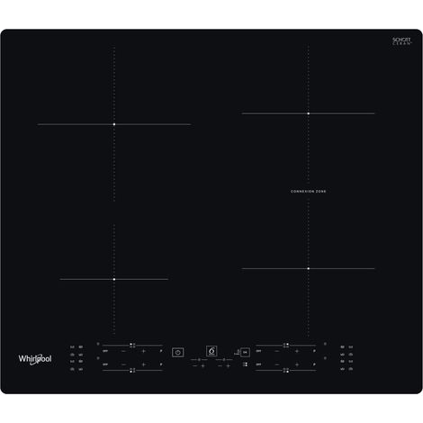 Whirlpool Piano Cottura a Induzione WB B8360 NE. Colore del prodotto: Nero, Posizionamento dell'apparecchio: Da incasso, Dimensione della larghezza del piano cottura: 59 cm. Bruciatore piccolo: 160... (1/5)