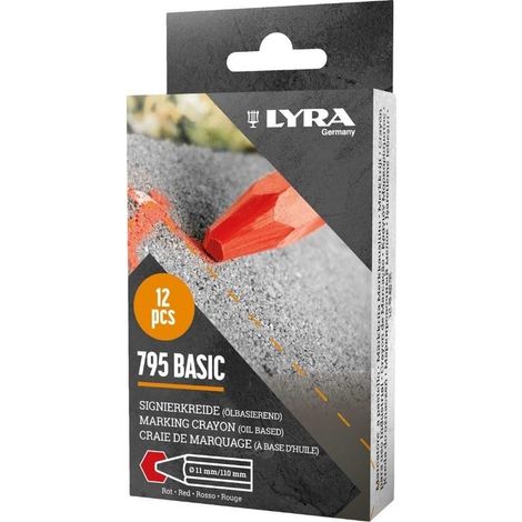 Pastelli lubrificanti a cera rossa Economy 795 (12 pezzi)