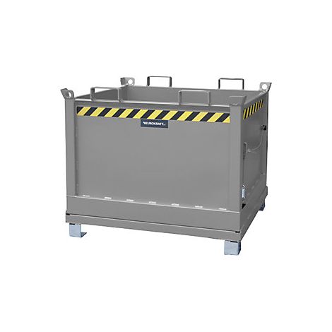 Contenedor con trampilla  capacidad 0,75 m³  gris ratón RAL (1/3)