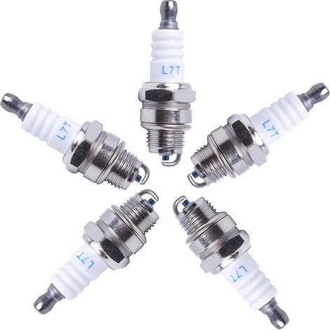 Lntyq Bougie d'allumage L7T universelles de rechange pour moteurs à 2 temps,Lot de 5 (1/4)