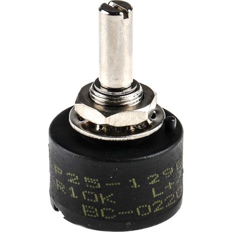 Potentiomètre Rotatif RS PRO, 10kO max, Ø axe 6,35 mm, Montage panneau ( Prix pour 1 ) (1/2)