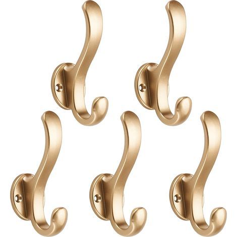 Porte Crochet Patere Manteau Mural Murale Accroche Torchon Serviette Salle, 5 Packs (1/5)