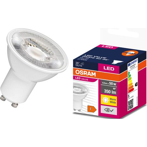 Ampoule LED VALUE PAR16 Plastic 50 36° 5W 2700K GU10 Osram (1/2)