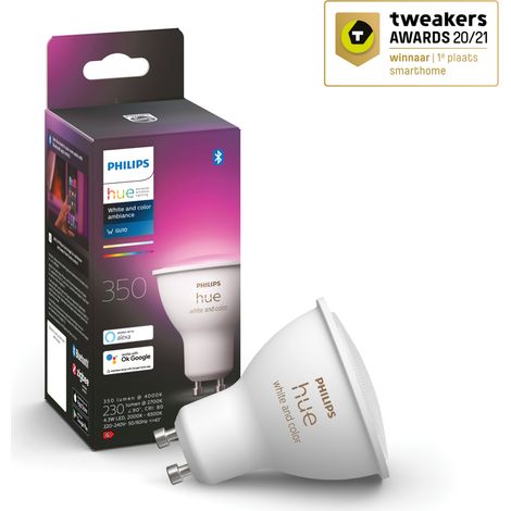 PHILIPS Hue Connectée White & Color Ambiance - Ampoule LED GU10 - Compatible Bluetooth (1/5)