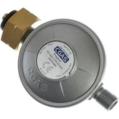 Détendeur Gaz 50 mBar - 1 Pièce - Métal - Pour Propane Butane - Barbecue Cuisinière - 107x64x44mm BLU-RAY FILM