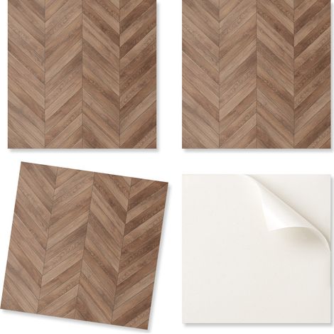 Juego de azulejos de PVC decorativos para cocina o ba帽o, dise帽o de espiga, 9x30x30 cm.