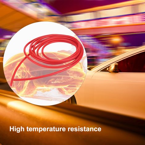 Tuyau silicone 4mm 5m rouge pour auto, tube de vide universel, durite flexible en caoutchouc de silicone, conduit de dépression 4 mm, longueur 5 mètres. (1/5)