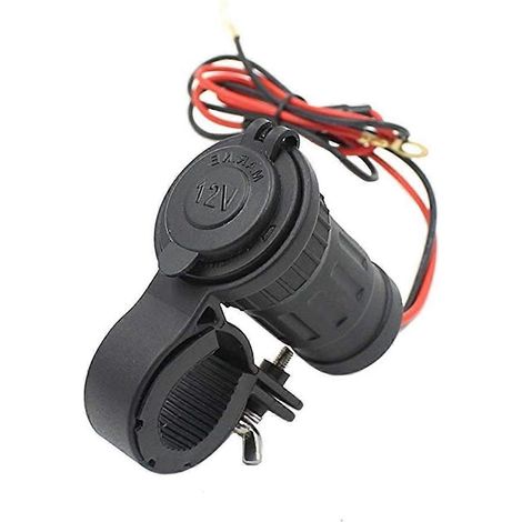 Allume-cigare universel étanche pour moto - Prise d'alimentation 12 V-24 V 240 W - Connexion guidon - Compatible avec les allume-cigares de moto et de voiture de 22 à 30 mm (0,87" à 1,18") (1/5)