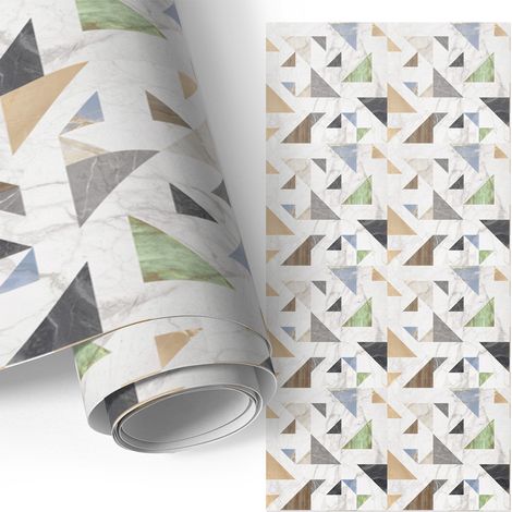 Klebefolie für Möbel - Möbelfolie - Selbstklebefolie - Küche folieren - Schrank folieren - Tischfolie - Geometrisches Muster 50x100 cm