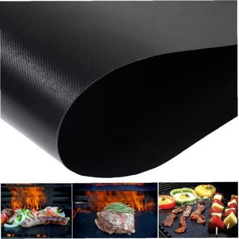 Tapis De Grill - Maille En Fibre De Verre - Résistant À La Chaleur Jusqu'à 260 °C - Pour Barbecue Au Charbon Ou Au Gaz - 40x33 Cm - 7 Pièces (1/3)