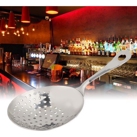 Edelstahl-Siebe, Eisgetränkefilter, Löffelsieb, Cocktail-Barkeeper-Werkzeuge, Barzubehör (1/5)