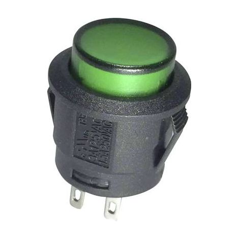 BOUTON POUSSOIR À PRESSION TRU COMPONENTS TC-R13-527AL-02GN 1587763 250 V/AC 6 A 1 X OFF/(ON) À RAPPEL 1 PC(S)