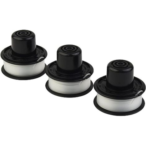 Lot de 3 bobines rechange pour débroussailleuse Black & Decker A6226 GL250/GL310/GL360, pièces - (1/5)