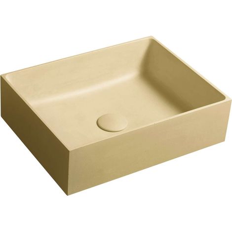 Sapho Formigo - Lavabo sobre encimera, 475x365, sin rebosadero, beige FG122 (1/5)