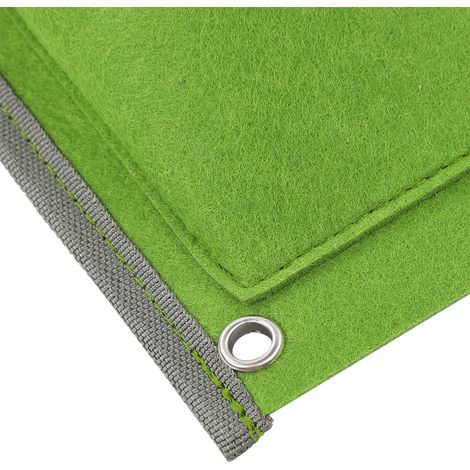 Vertikaler, wandmontierter Pflanzsack mit 7 Taschen – Korrosionsbeständiger, atmungsaktiver Filz-Pflanzsack für die Gartengestaltung – 99 cm, Grün (1/5)