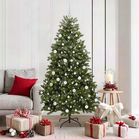 Künstlicher Weihnachtsbaum Grün 180 cm PVC und Metall
