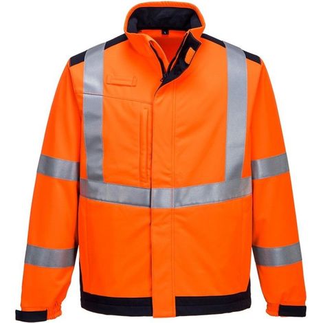Veste softshell PORTWEST modaflame multi norme arc électrique Orange / Marine M (1/2)