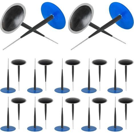 24 Pcs Kit Reparation Pneu Voiture. Champignon en Caoutchouc Rustine Pneu. Tige Enveloppée 6mm x 51mm. Meche Pneu Crevaison Réparation Pneu Voiture sans Chambre à Air. pour Voiture Moto Velo (1/5)