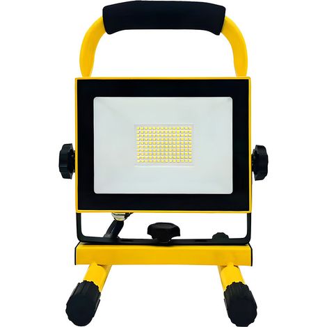 Proyector Portátil LED 100W 8000lm 6500K 28,5x23,5cm Negro/Amarillo IP65 Serie Coyote