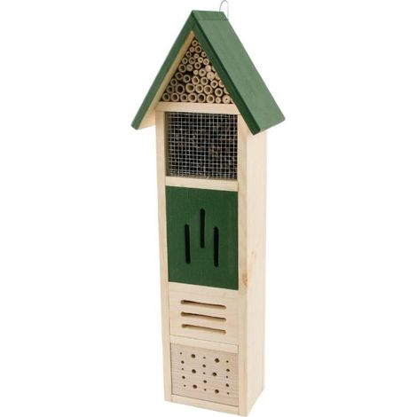 CJ Wildlife Insektenhotel Elba natur/grün 10,5 x 15 x 65 cm Insektenhotels & Bienenschutz