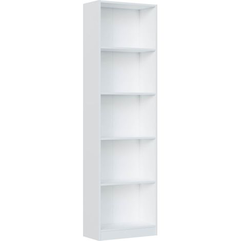 Bibliothèque en blanc 180x52x25cm (1/5)