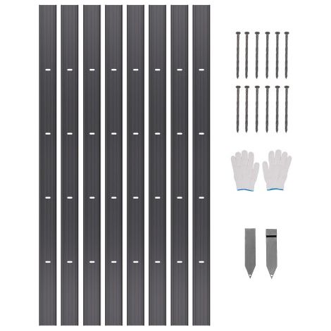 Bordure de Jardin en Alliage d'Aluminium - Lot de 8 (1/5)