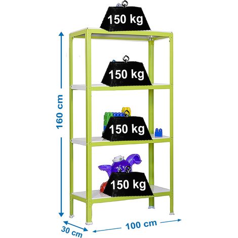Simonrack Simon Home Click Plus Metallregal Grün Weiß