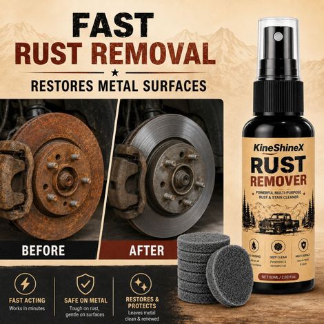 KineShineX Mehrzweck-Rostentferner, Metall-Rostreinigungsspray, Werkzeug für Bremsscheiben und Schrauben (1/5)