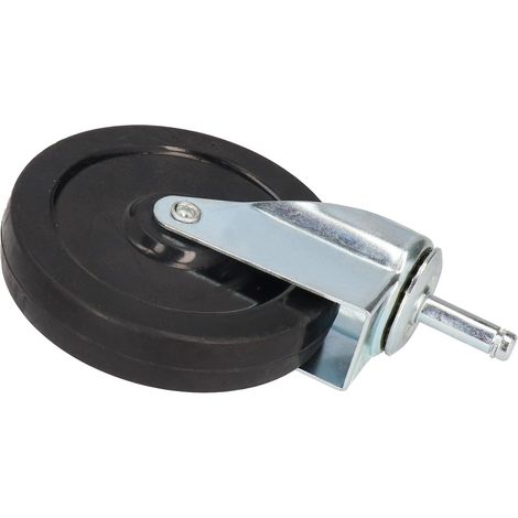 Roulettes à ressort de 5 pouces avec amortisseurs, roues de porte multifonctionnelles, capacité de charge de 90 kg, noir. (1/4)