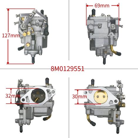 8M0129551 8M0109534 853720T16 Carburateur Mercury 4 temps 15 CV 20 CV (1/4)