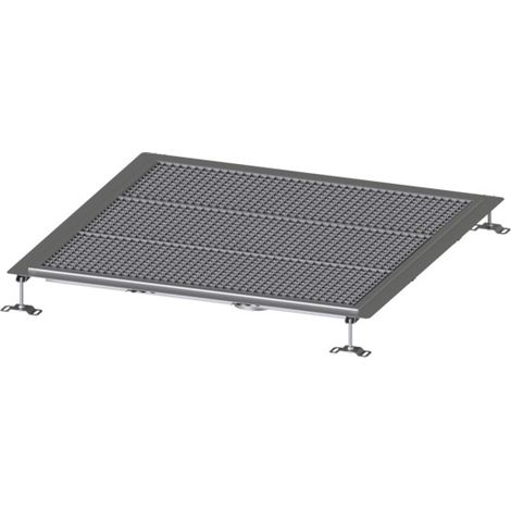 -Bodenwanne Ferrofix Klebeflansch H: 6 mm, 1000 x 1000 mm
