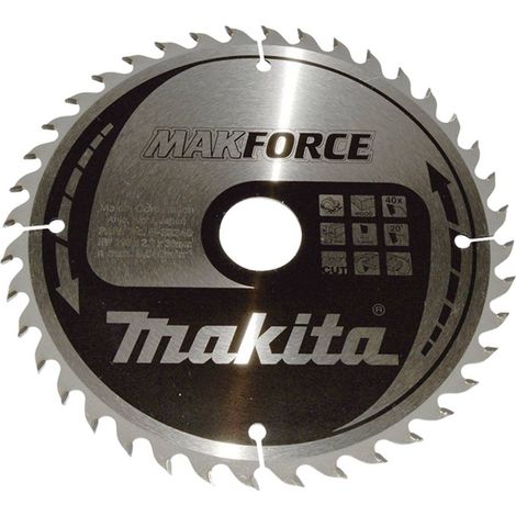 Makita – Lame de scie circulaire 190mm – B32340 – Carbure de tungstène – 40 dents pour bois – Épaisseur 1.4mm – Ø alésage 30mm