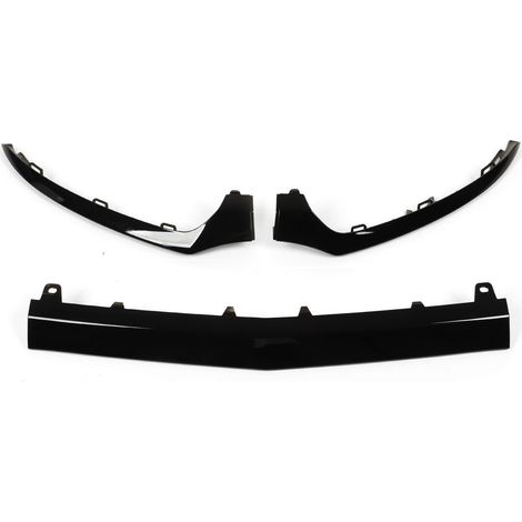 Set of 3 gloss black front bumper lower trims for Mercedes Benz C-Class W205 C205 A205