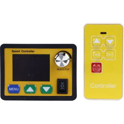 Regolatore di velocità per motore CC 6-55 V, rotazione bidirezionale, regolatore motore PWM da 20 A, display LCD, pulsante e manopola di controllo della velocità, installazione integrata.