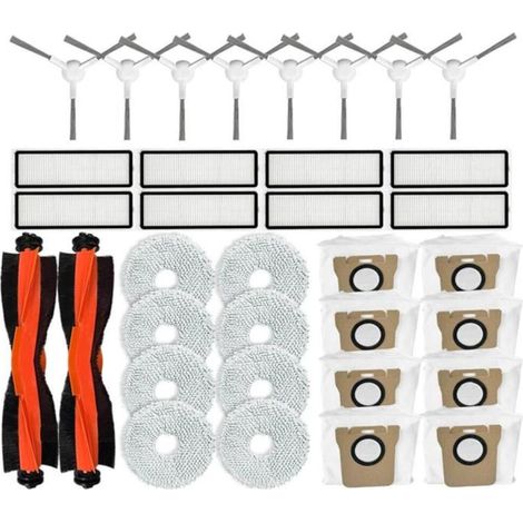 Pour les Pièces de Rechange Du Robot Aspirateur Xiaomi X20+/X20 Plus, Rouleau Principal, Brosse Latérale, Filtre Hepa, Sacs à (1/4)