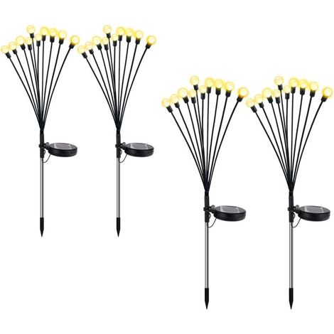 Lampe Luciole Solaire - Étanche pour Balcon, Jardin et Terrasse - Blanc Chaud (1/4)