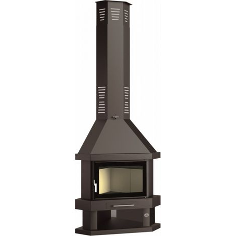 Chimenea Leña Rincón FM Modelo C-300 RK Cristal Serigrafiado. (1/4)
