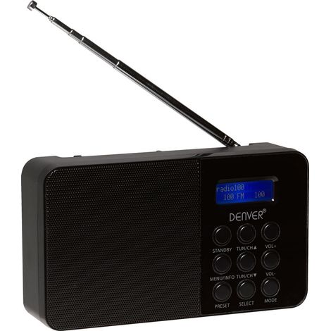 Radio FM/DAB+ - DAB-33BLACK - Compacte - Noir - 20 stations préréglées - RDS (1/2)