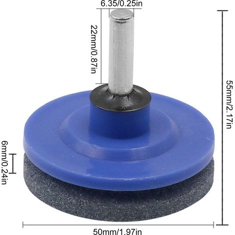 Affûteur de lame de tondeuse à gazon, pierre de meuleuse universelle pour perceuse électrique manuelle, tige de 1/4 de pouce (1/5)