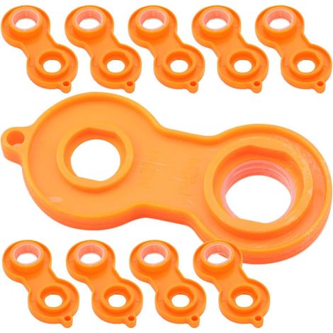 Clé à Mousseur Robinet 10 Pièces Orange en Abs (1/5)