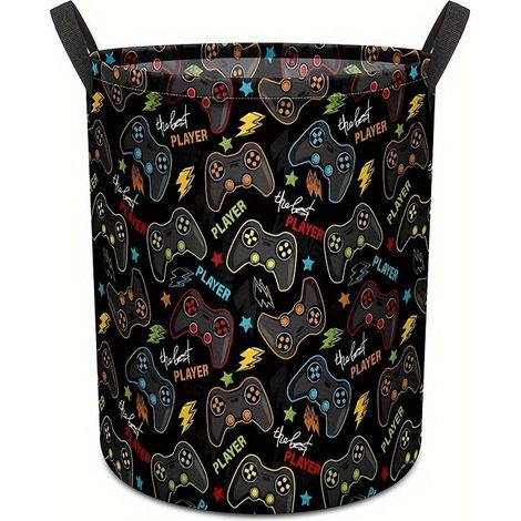 Panier à linge sale pour bébé - Organisateur de linge et bac de rangement pour jouets d'enfants, panier de chambre d'enfant (1/5)