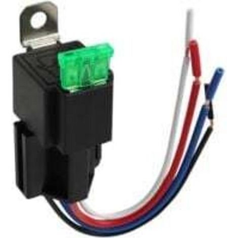 Relé automotriz de 12 V, fusible de cuchilla SPST de 4 pines, con cable de alta resistencia de 12 AWG para automóviles, camiones y embarcaciones - Crezuo (1/4)
