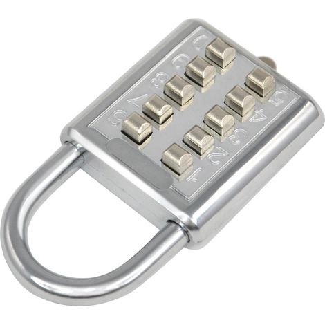 Cadenas à combinaison à 10 chiffres 38 mm pour casiers de salle de sport, etc. (1/4)