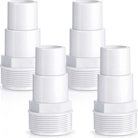 Adaptateur de tuyau combiné pour pompe de filtration de piscine, remplacement pour pompe de piscine hors sol, filtre, écumoire, compatible avec les adaptateurs Hayward SPX1091Z7 et SPX1091Z4 (4 pièces