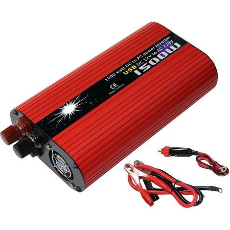 Solar-Wechselrichter, modifizierter Sinus-Wechselrichter, 1500 W DC 12 V auf 100–120 V AC, Typ D