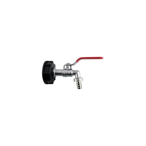 S60x6-Anschlussstück mit Ventil für IBC-Tank