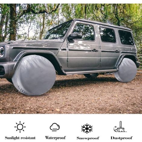 Housses De Pneus - Oxford Imperméable UV - Pour Camping-Car Et Véhicules Récréatifs - Diamètre 76 À 81 Cm - Lot De 4 (1/5)