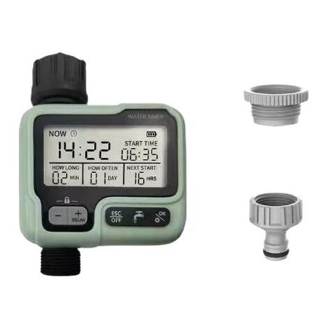 Großbildanzeige Gartenbewässerungstimer Programmierbarer digitaler Bewässerungsregler Wasserhahn-Bewässerungssystem 1 Stück FLITI (1/4)