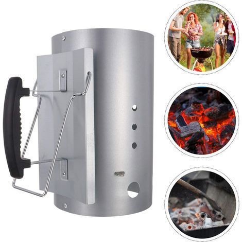Démarreur Rapide pour Charbon de Bois – Allume-Charbon Écologique avec Poignée Isolée pour Barbecue en Extérieur (1/4)